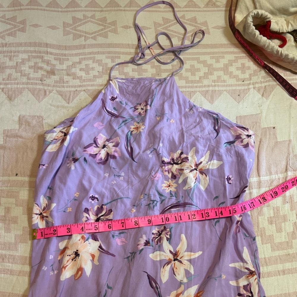 Lavender Floral Halter Maxi Dress - Unbranded - Picture 6 of 12